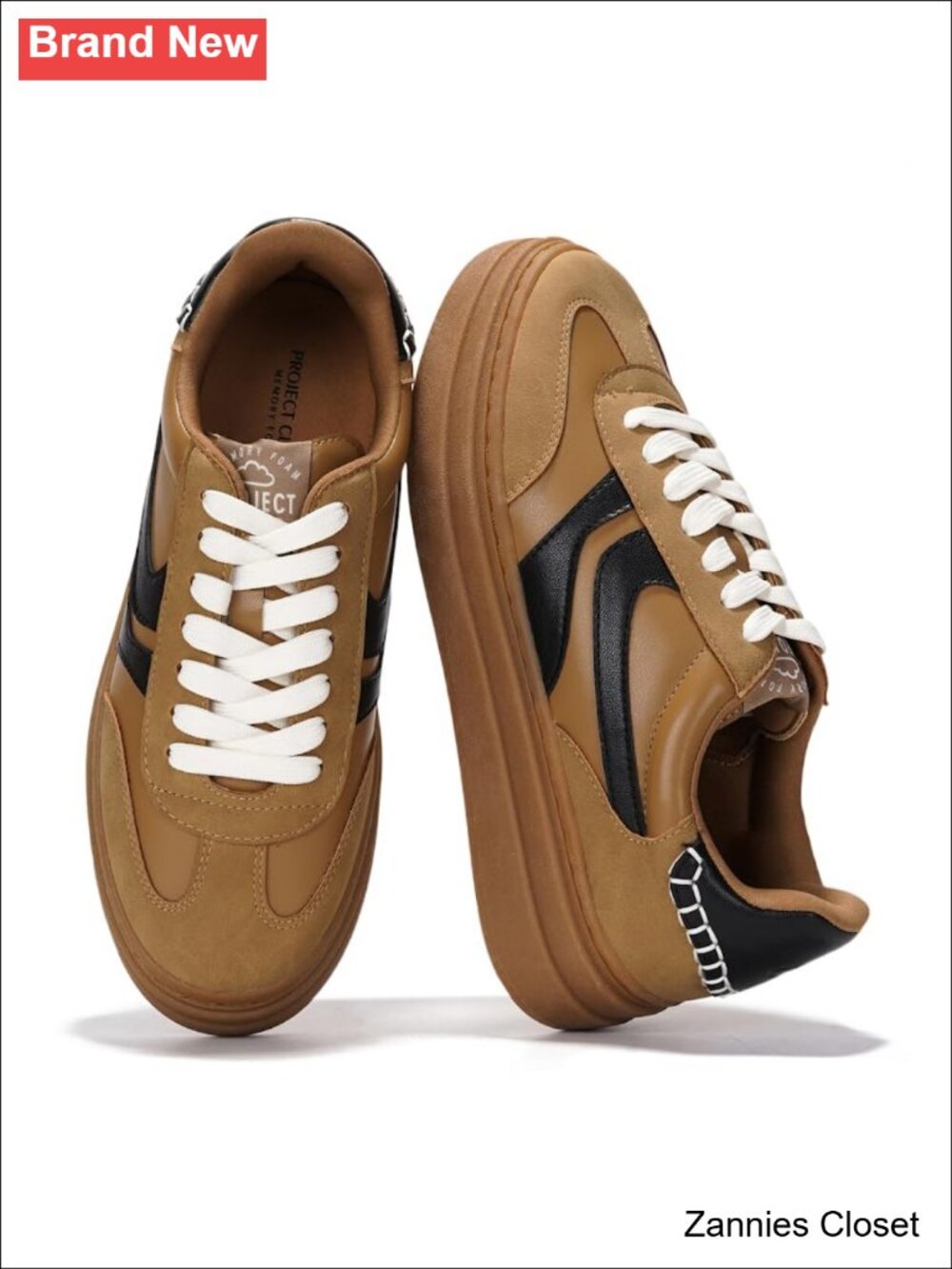 โจPlatform Sneakers for Women Lightweight Lace-Up Breathable Memory Foam Water